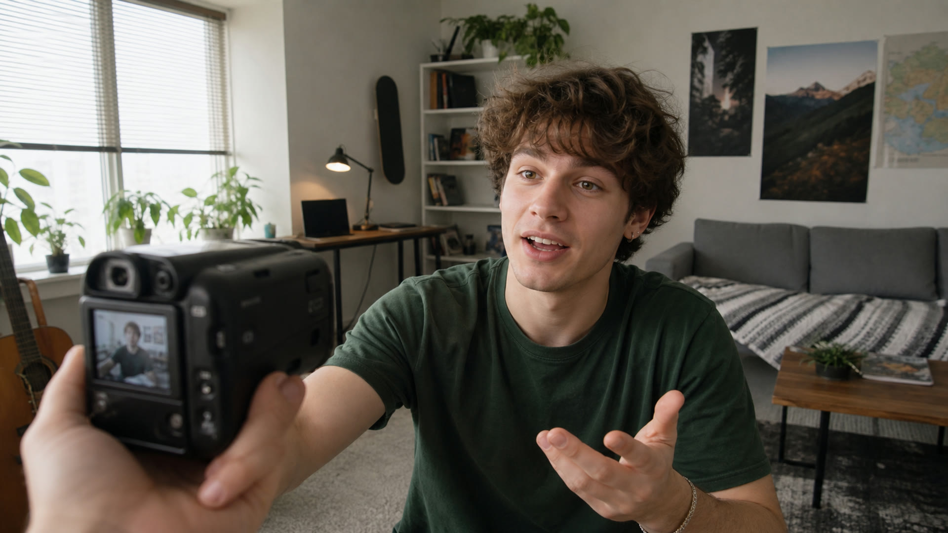Creator recording a video